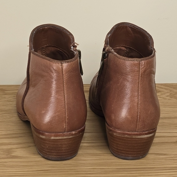 Sam Edelman Women’s Petty Leather Camel Cognac Brown Ankle Boot Size 8 - Picture 4 of 11